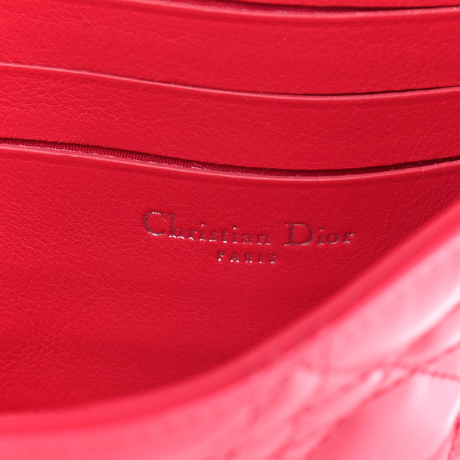 Christian Dior Patent Cannage New Lock Pouch Coquelicot 8 of 10