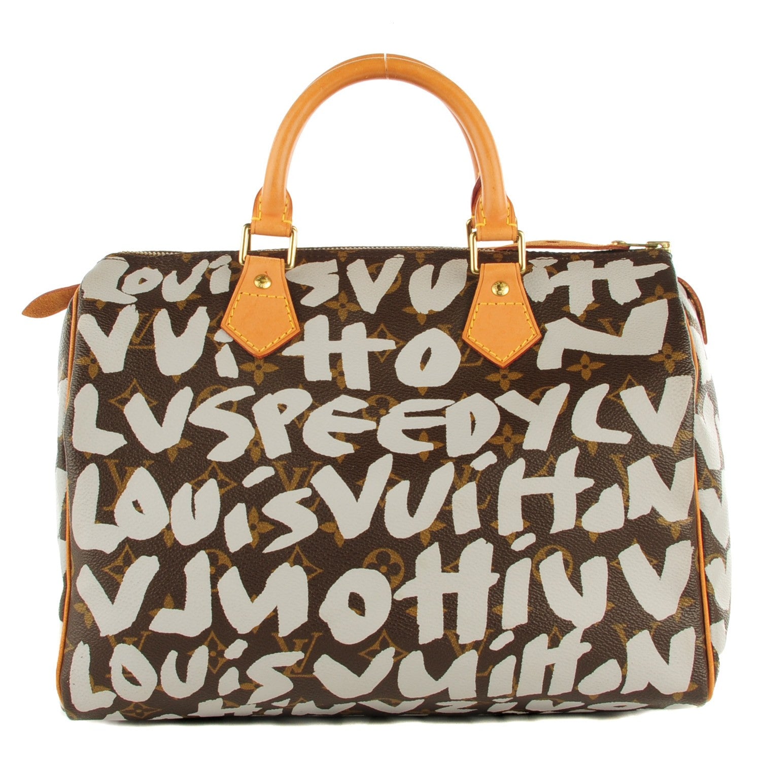 Louis Vuitton Monogram Graffiti Speedy 30 Silver 1 of 7
