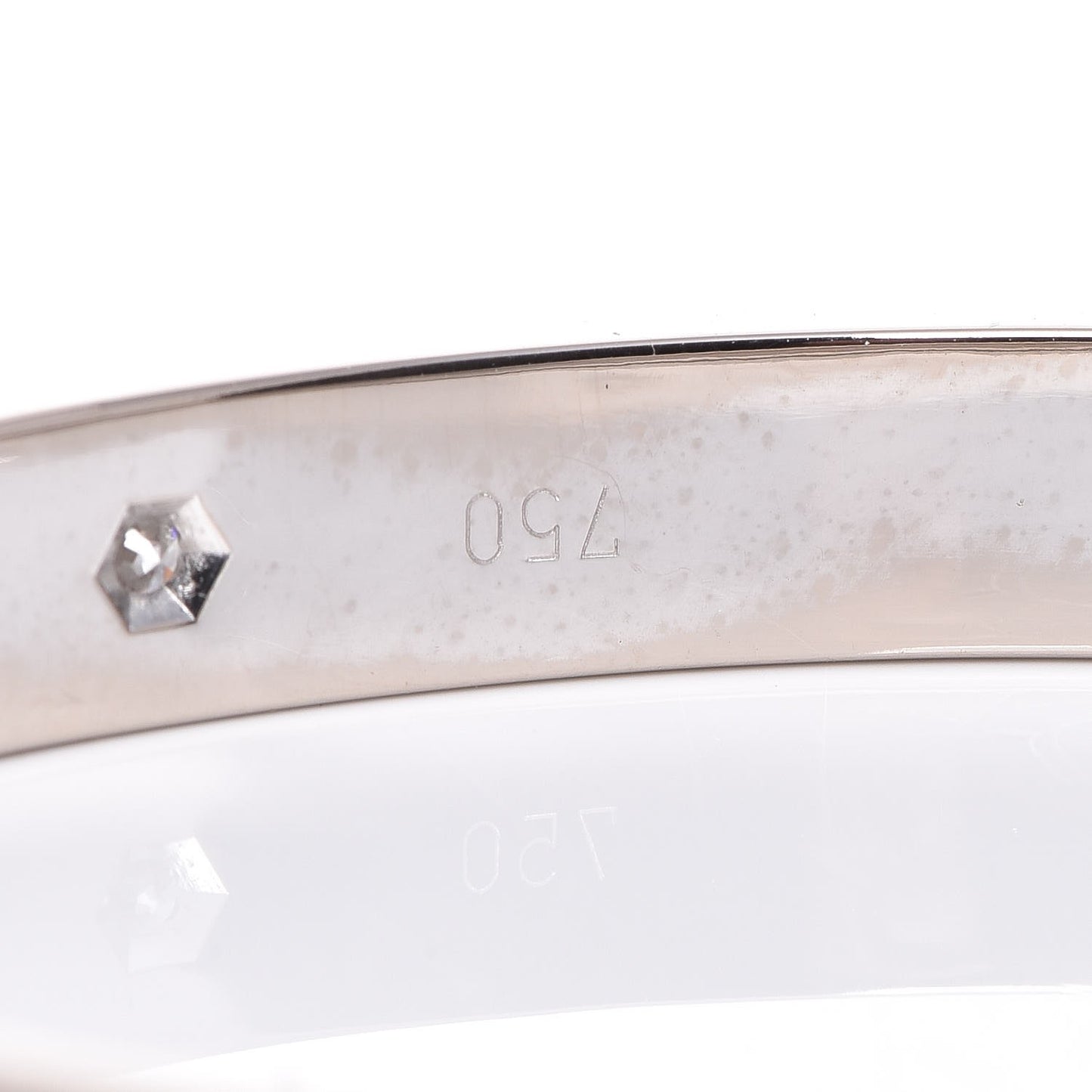 18K White Gold 4 Diamond LOVE Bracelet 16