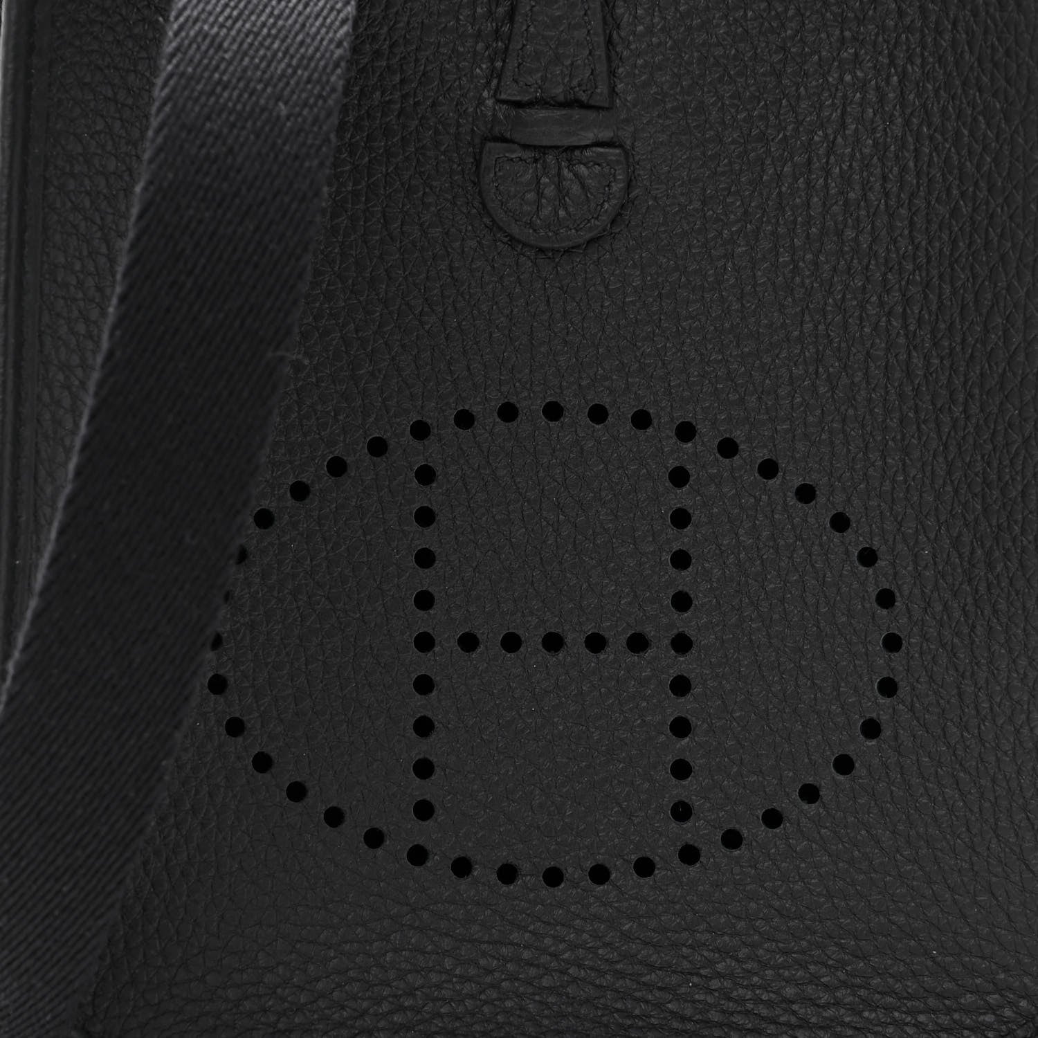 Hermes Taurillon Clemence Evelyne TPM Black 8 of 11