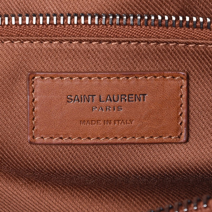 Saint Laurent Gabardine Calfskin Noe Patched Duffle Khaki 6 of 13
