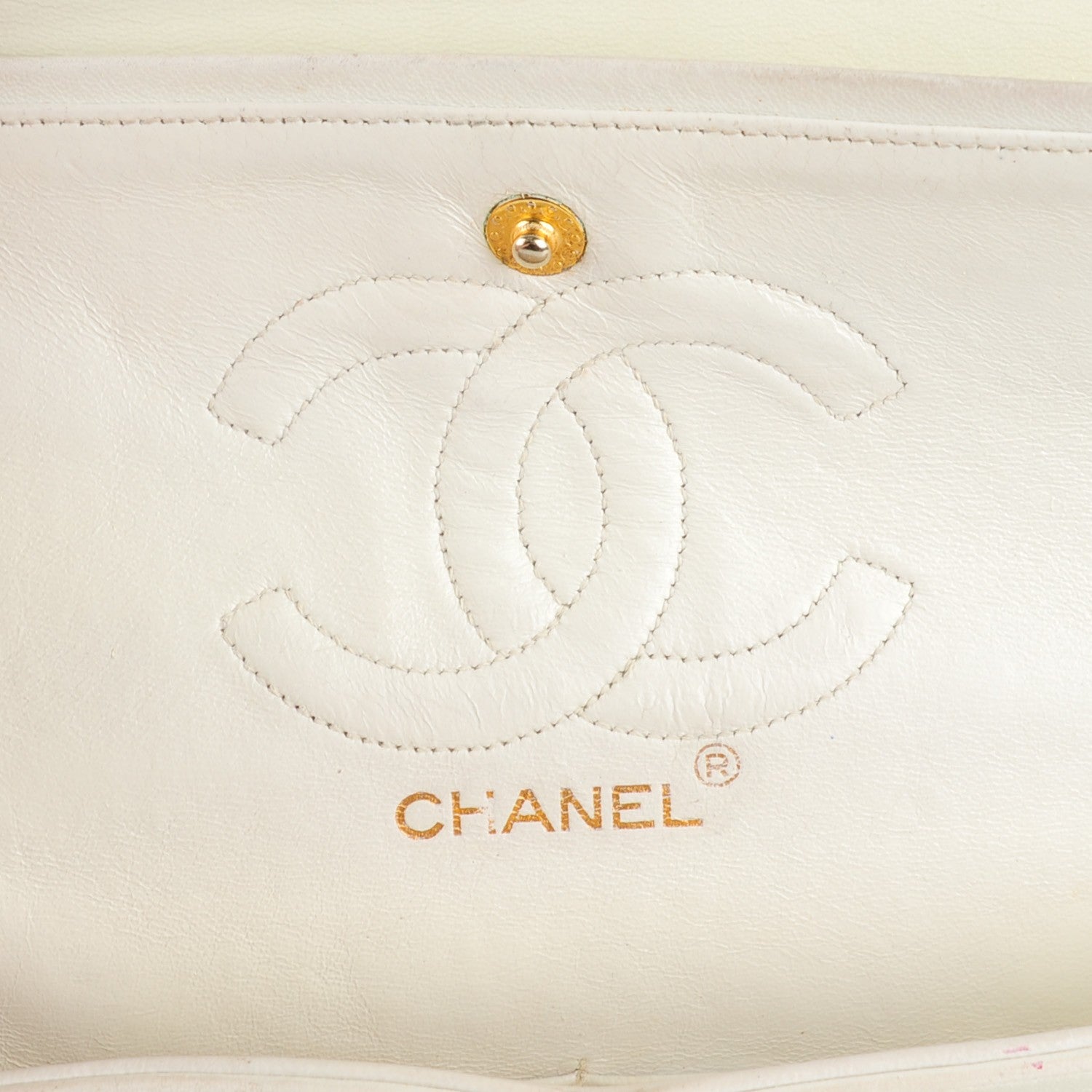 Chanel Lambskin Quilted Medium Double Flap White 4 of 15