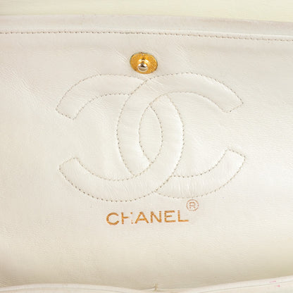 Chanel Lambskin Quilted Medium Double Flap White 4 of 15