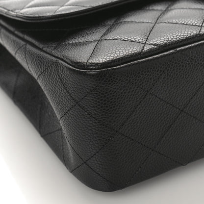 Chanel Caviar Quilted Jumbo Single Flap Black 8 of 9