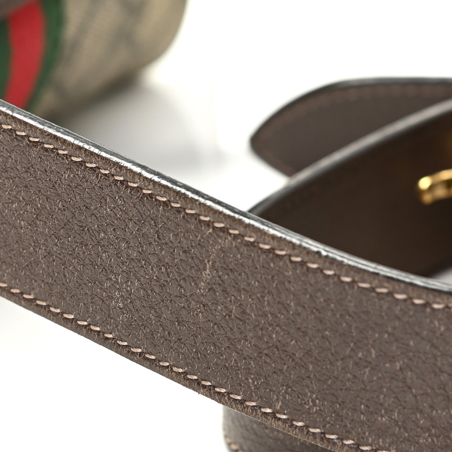 GG Supreme Monogram Web Small Ophidia Belt Bag 95 38 Dark Brown