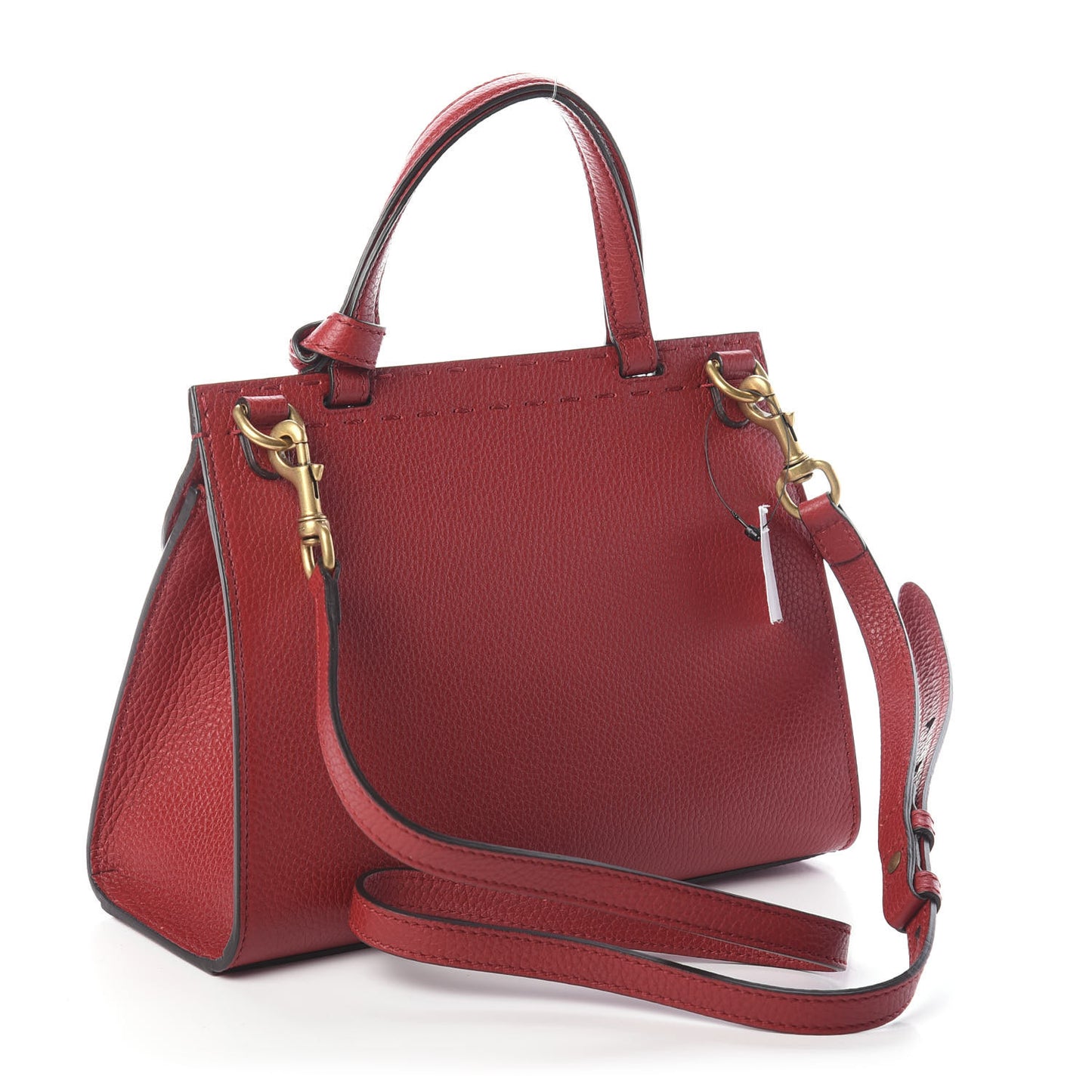 Calfskin Mini GG Marmont Top Handle Bag Vulcanic Red