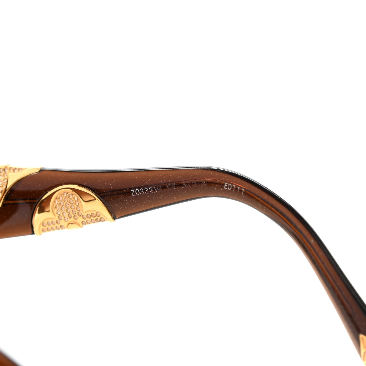 Louis Vuitton Iris PM Sunglasses Z0332E Brown Speckling 6 of 8