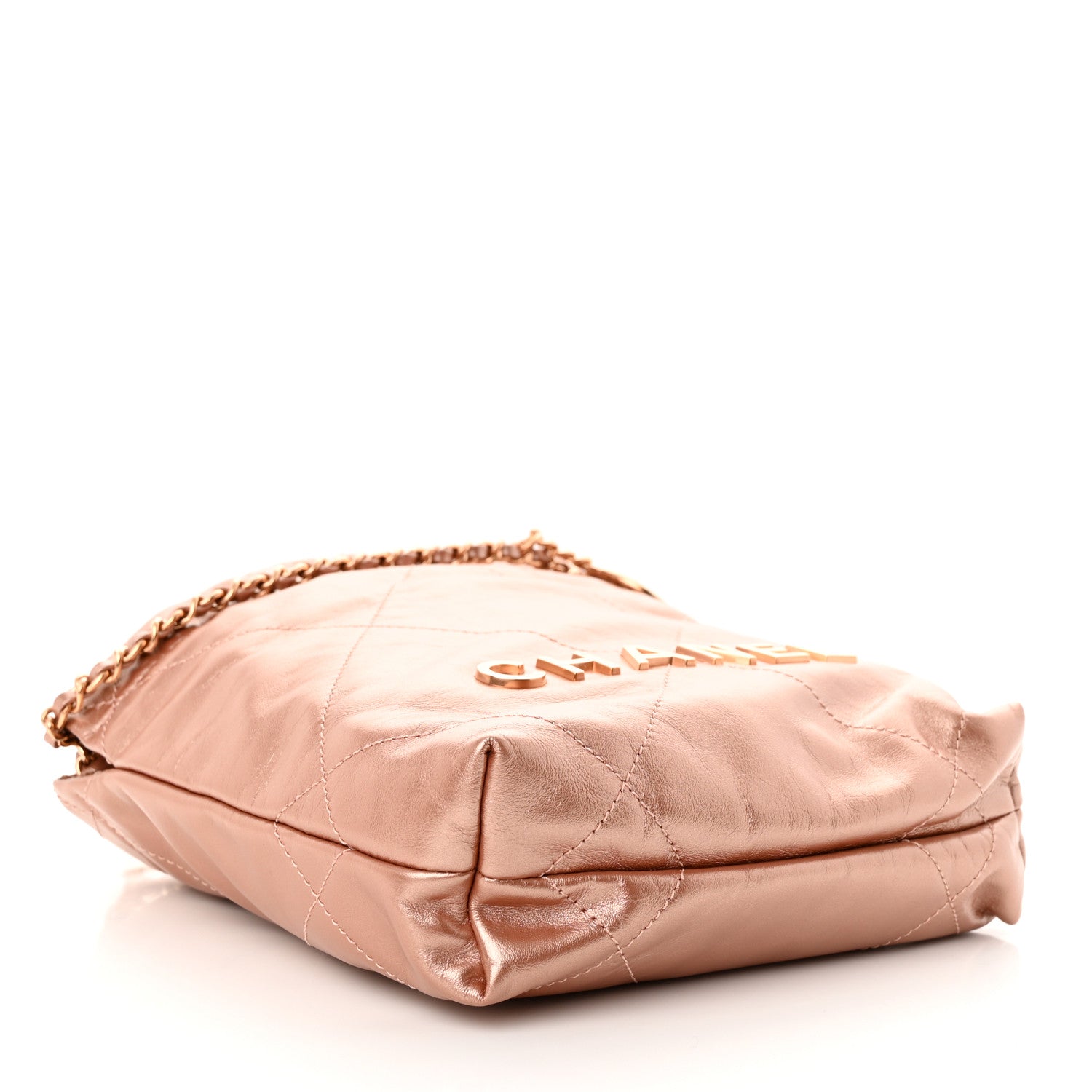 Chanel Metallic Calfskin Quilted Mini Chanel 22 Copper 4 of 11