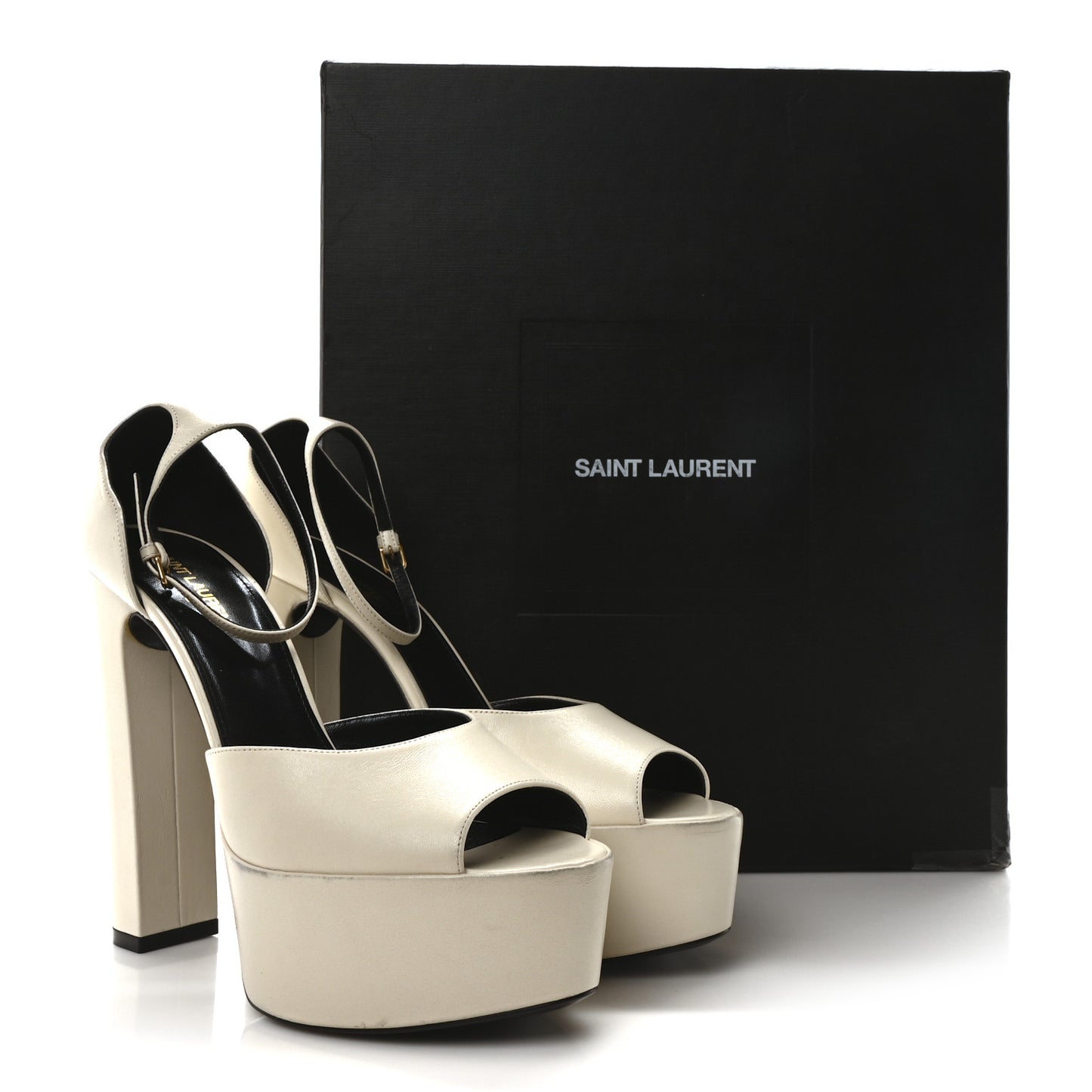 Goatskin Belfagor Jodie 95 Platform Sandals  41 Pearl