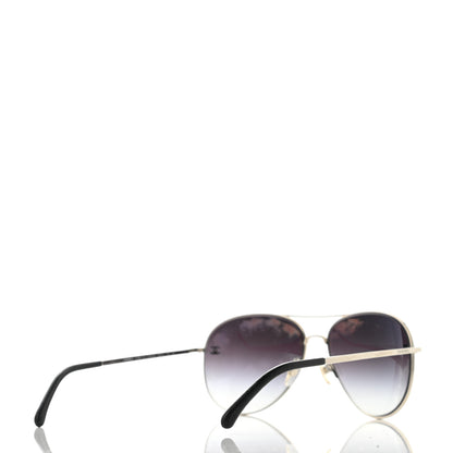 Chanel Metal Aviator CC Sunglasses 4189-T-Q Gold 4 of 6