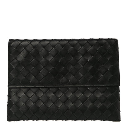 Bottega Veneta Nappa Intrecciato Flap Pouch Black 1 of 12