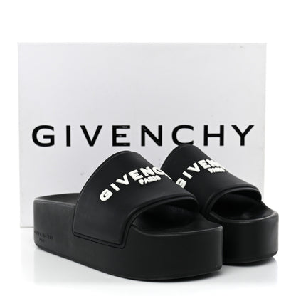 Givenchy Rubber Logo Platform Slides 39 Black 9 of 9