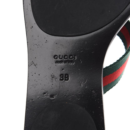 Gucci Nylon Guccissima Web Womens Thong Sandals 39 Green Red Black 7 of 10
