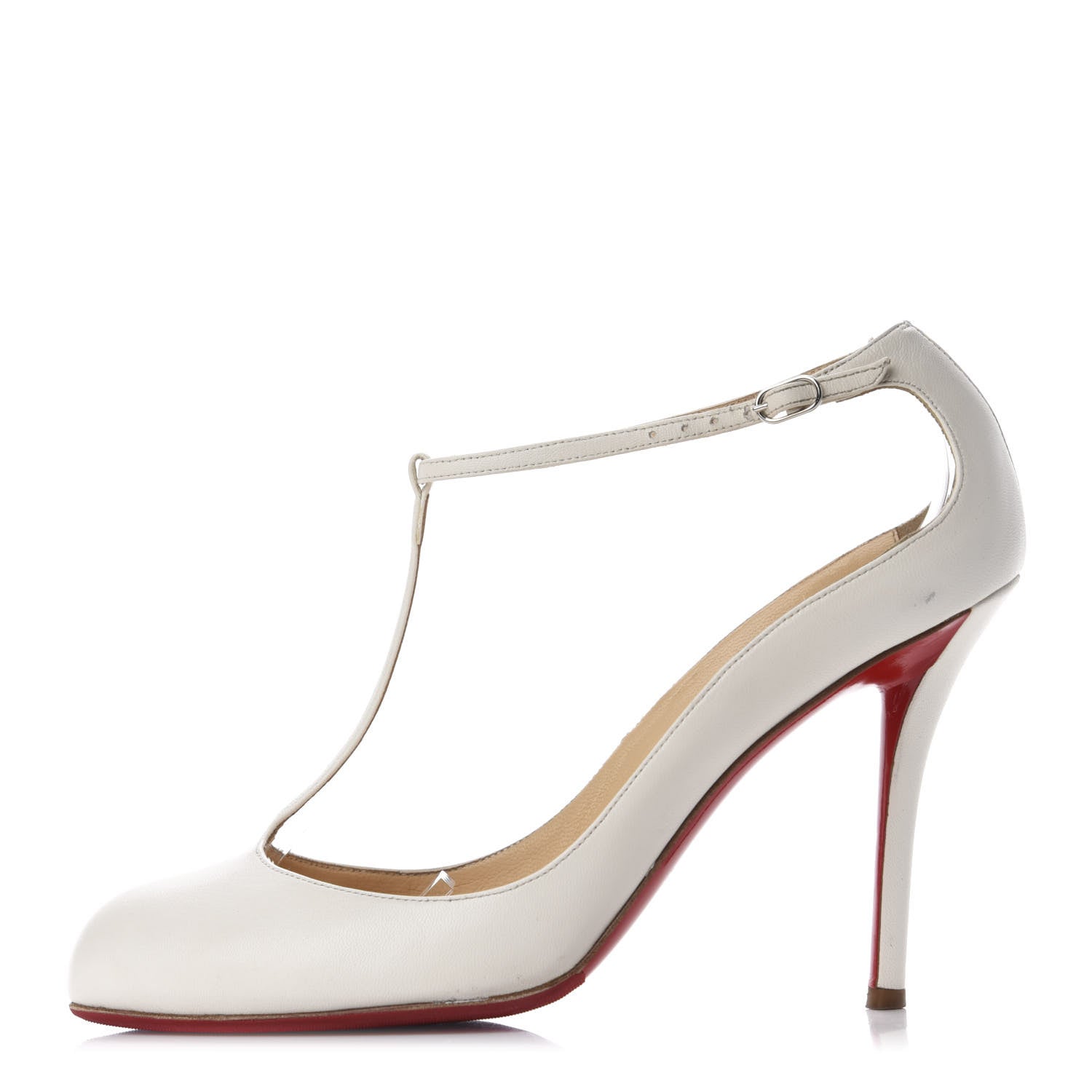 Christian Louboutin Kid Colcotta 100 Pumps 37.5 Edelweiss 1 of 9