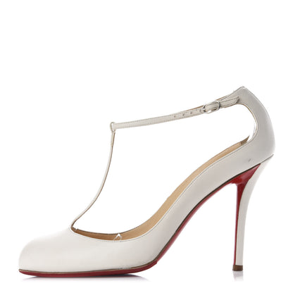 Christian Louboutin Kid Colcotta 100 Pumps 37.5 Edelweiss 1 of 9