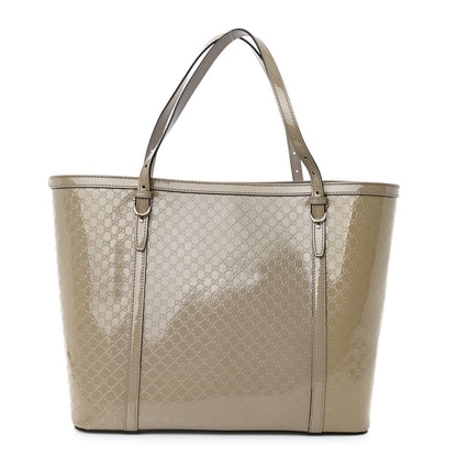 Gucci Patent Microguccissima Medium Nice Tote Storm Grey 1 of 10
