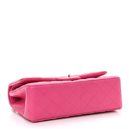 Chanel Lambskin Quilted Jumbo Double Flap Fuchsia 4 of 10