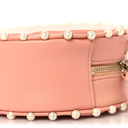 Chanel Calfskin Quilted Pearl Round Clutch With Chain Pink 10 of 10