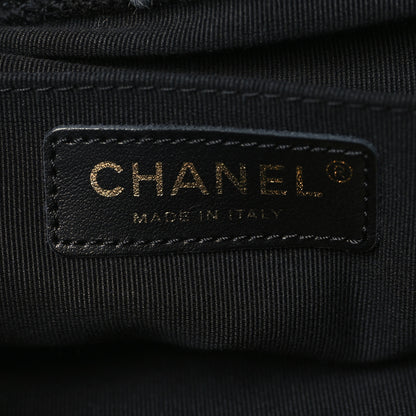 Chanel Wool Tweed Elegant Backpack Black Grey 6 of 10