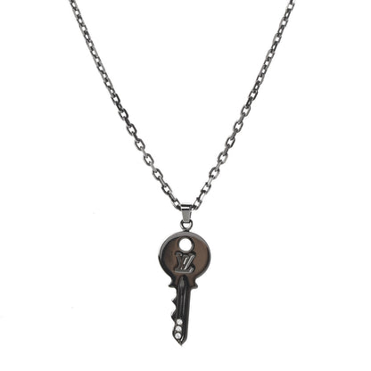 Louis Vuitton LV Initials Necklace Silver 1 of 7