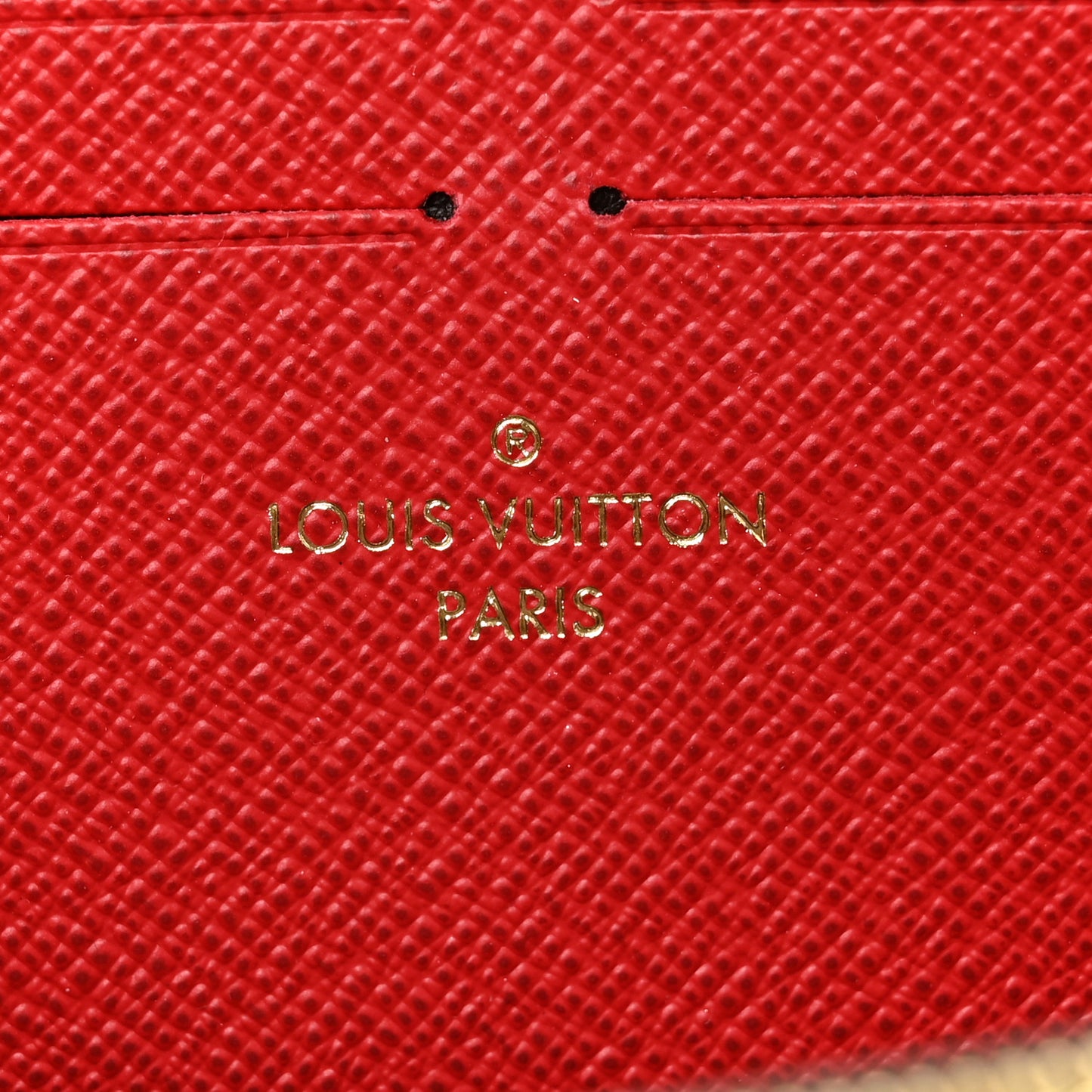 Damier Ebene Clemence Wallet Cherry