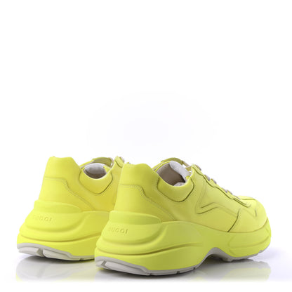 Gucci Calfskin Mens Rhyton Sneakers 12 Yellow Fluo 4 of 9