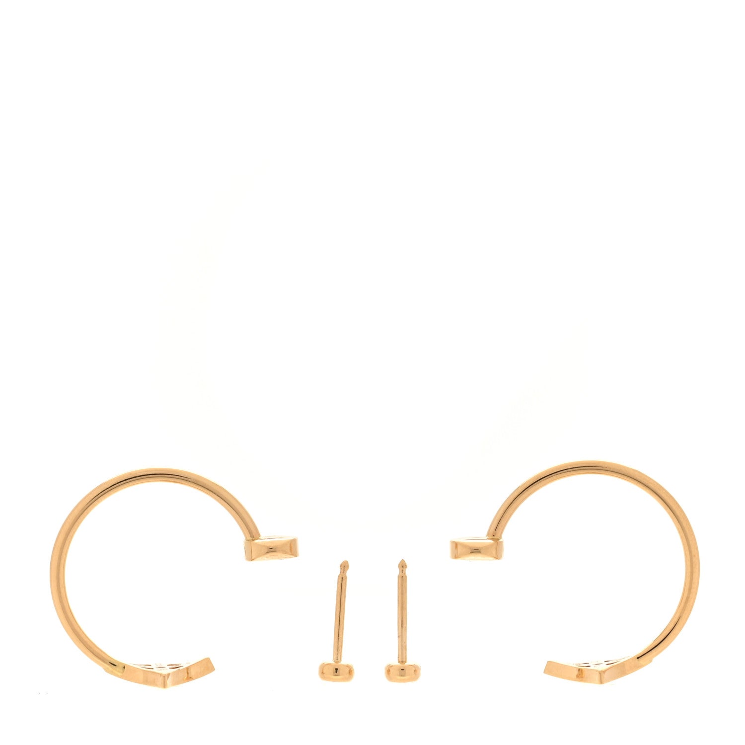 Louis Vuitton 18K Yellow Gold Diamond Small Idylle Blossom Hoop Earrings 3 of 5