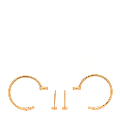 Louis Vuitton 18K Yellow Gold Diamond Small Idylle Blossom Hoop Earrings 3 of 5