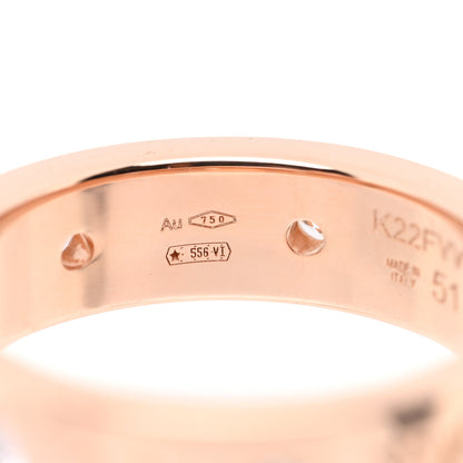 Bulgari 18K Rose Gold 7 Diamond B.Zero1 Essential Band Ring 51 5.75 4 of 5