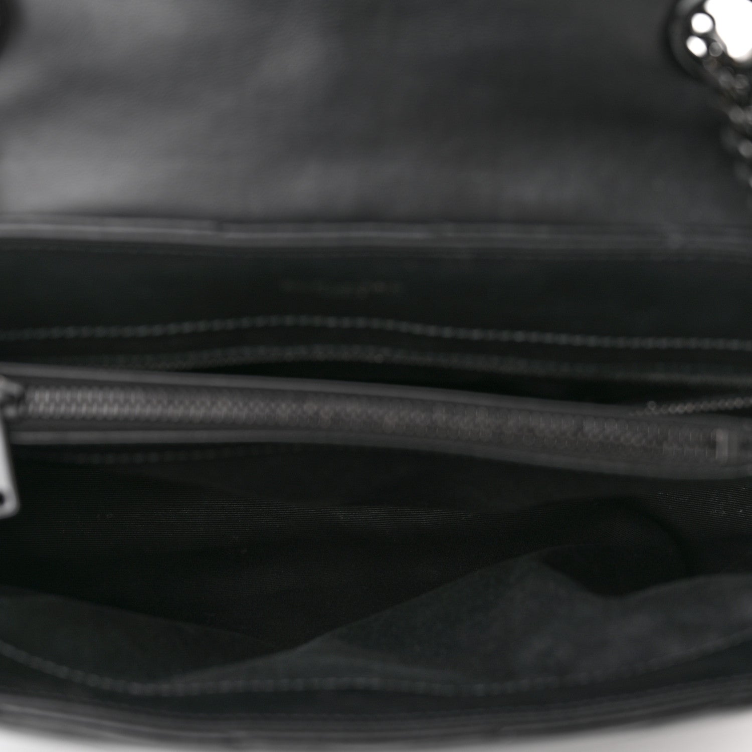 Saint Laurent Calfskin Y Quilted Monogram Monochrome Medium Loulou Chain Satchel Black 5 of 10
