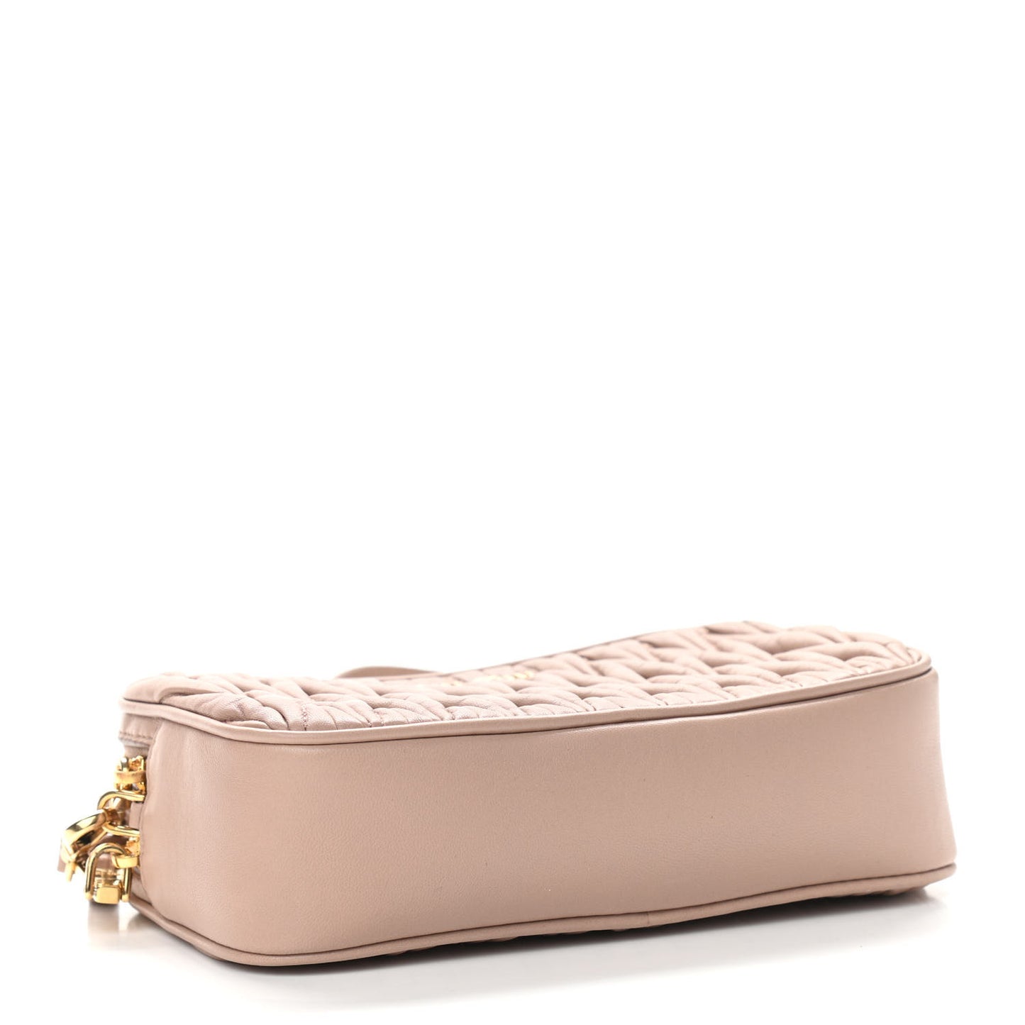 Nappa Matelasse Double Zip Shoulder Bag Cammeo