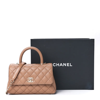 Chanel Caviar Quilted Mini Coco Handle Flap Beige 12 of 12