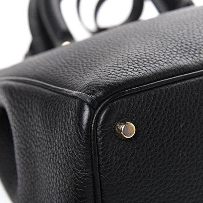 Christian Dior Bullcalf Medium Diorissimo Tote Black Rose Indien 10 of 14