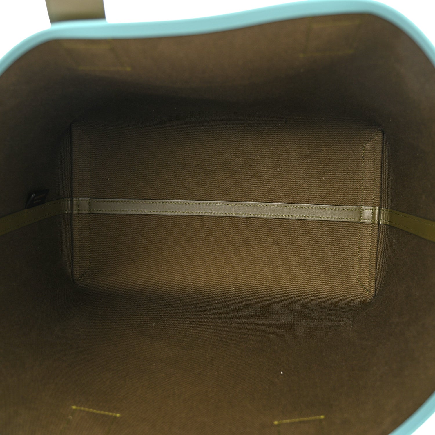 Burberry Cotton Check Medium London Tote Bag Olive Green 6 of 11