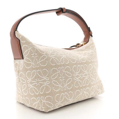 Loewe Jacquard Anagram Calfskin Small Cubi Bag  Ecru Tan 3 of 10