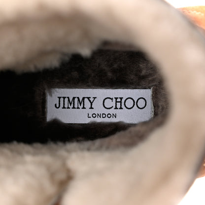 Jimmy Choo Suede Youth Biker Boots 37 Tan 7 of 12
