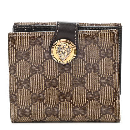 Gucci Crystal Monogram Hysteria French Wallet Dark Brown 1 of 8