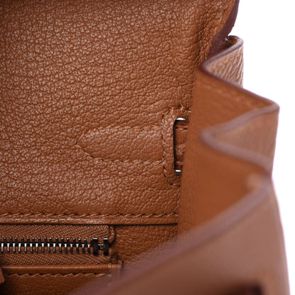 Hermes Togo Matte Alligator Birkin Touch 25 Gold 21 of 34
