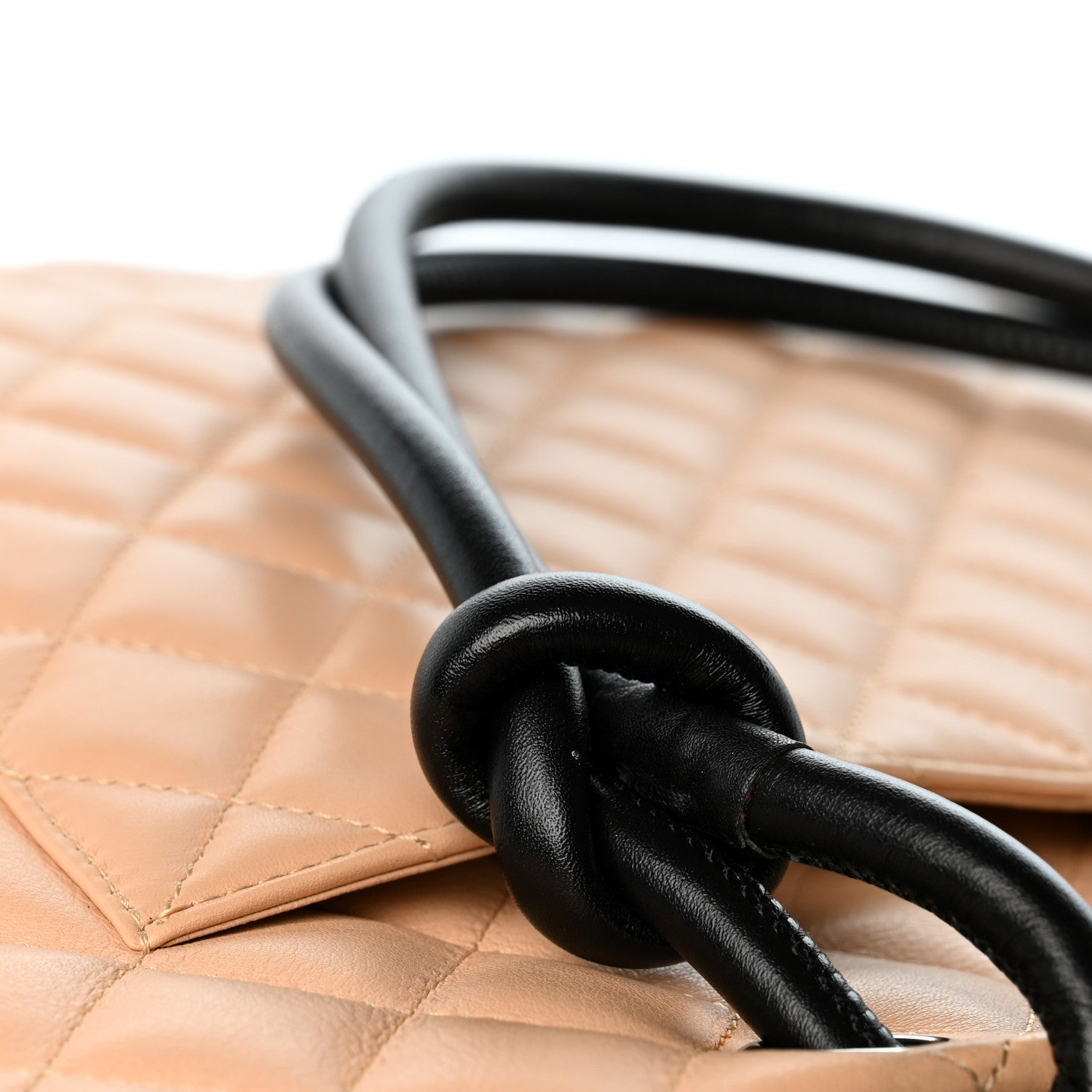 Chanel Calfskin Quilted Large Cambon Tote Beige Black 11 of 13