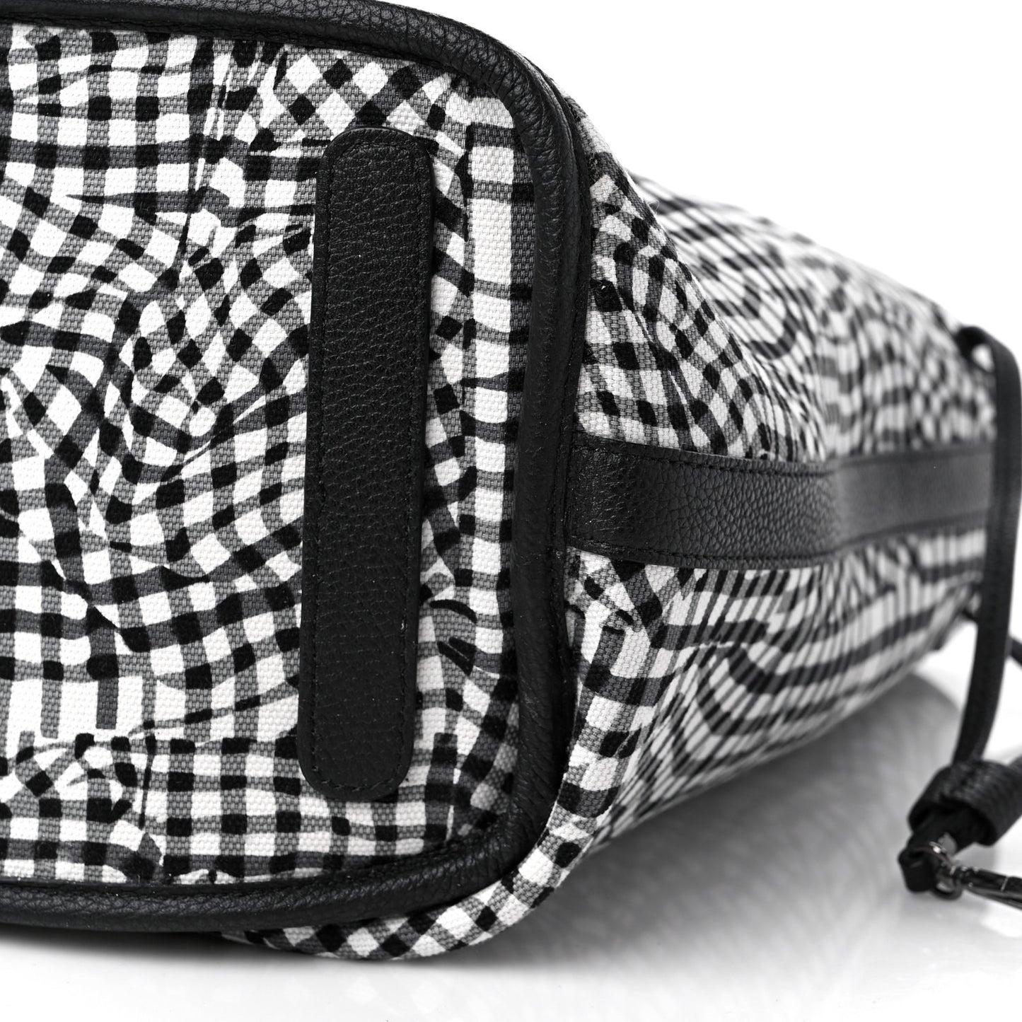 Grained Calfskin Visetos Medium Liz Reversible Shopper Tote Black
