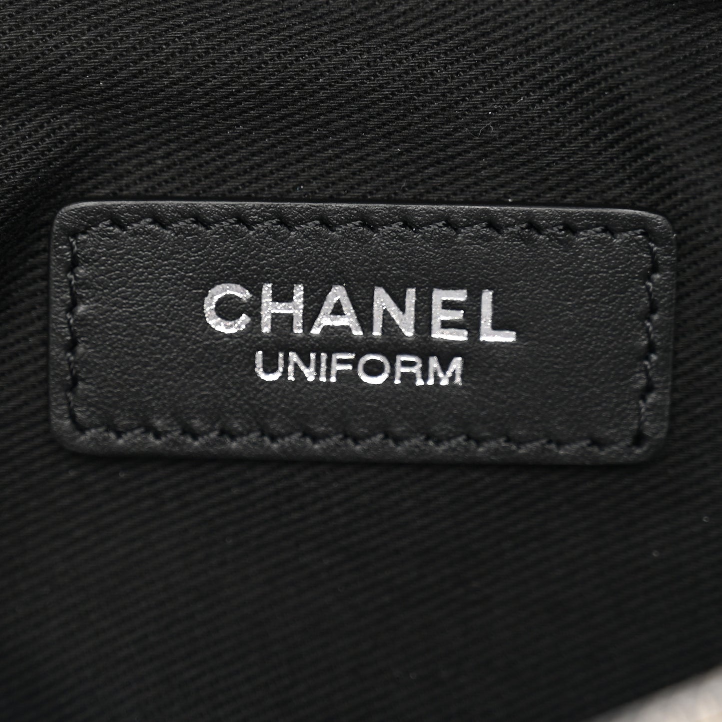 Calfskin Quilted Uniform Waist Belt Bag Black