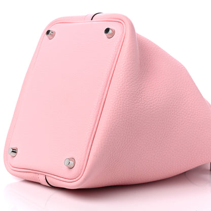 Hermes Taurillon Clemence Picotin Lock 18 PM Rose Sakura 9 of 12
