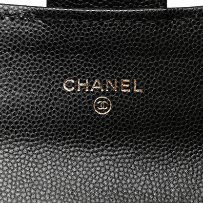 Chanel Caviar Quilted Medium Gusset Flap Wallet Black 6 of 8
