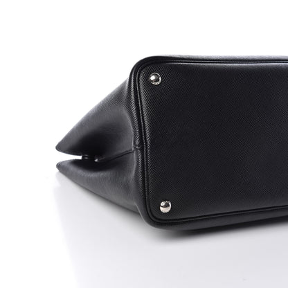 Prada Saffiano Cuir Medium Double Handle Tote Black Mughetto 5 of 11