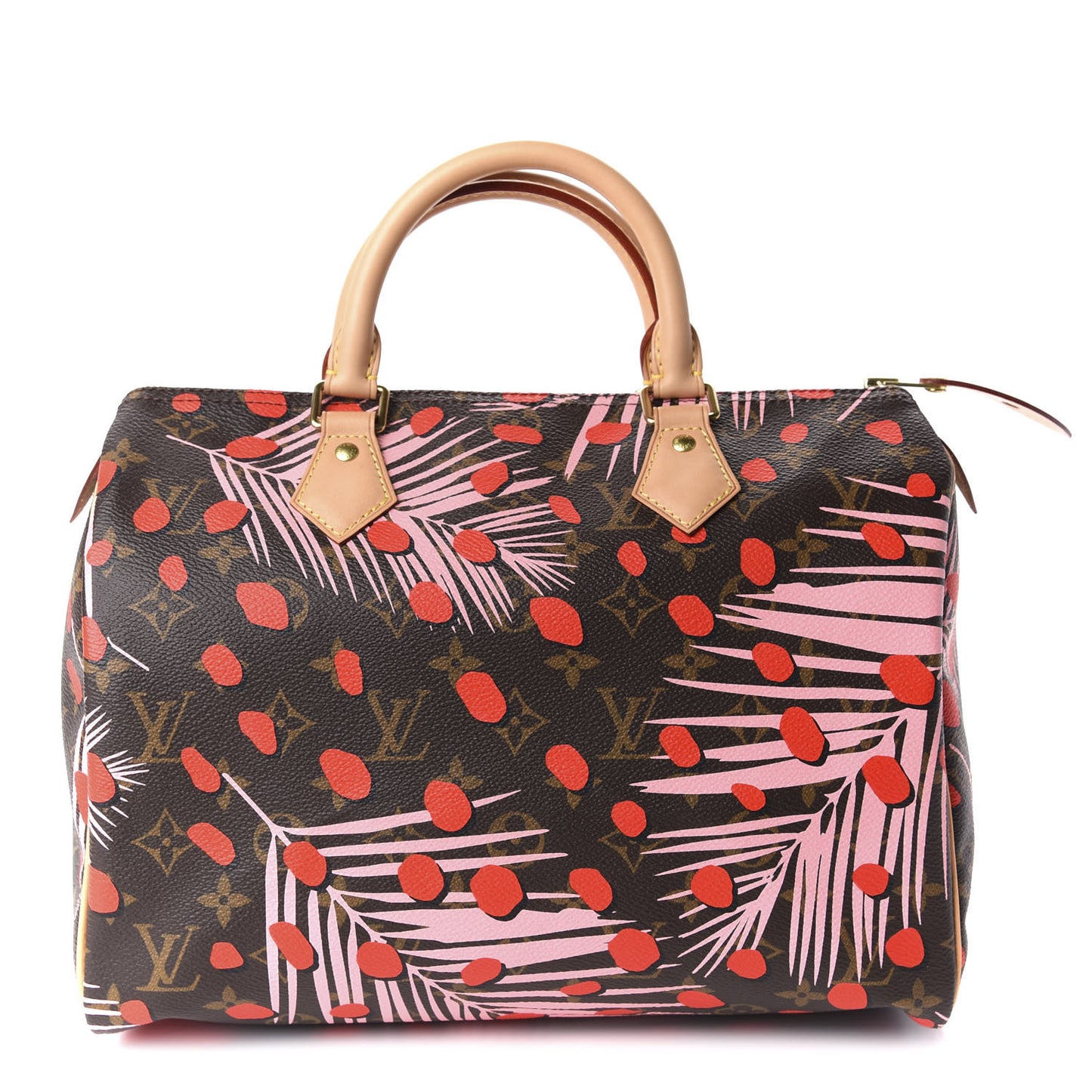 Monogram Jungle Dots Speedy 30 Sugar Pink Poppy