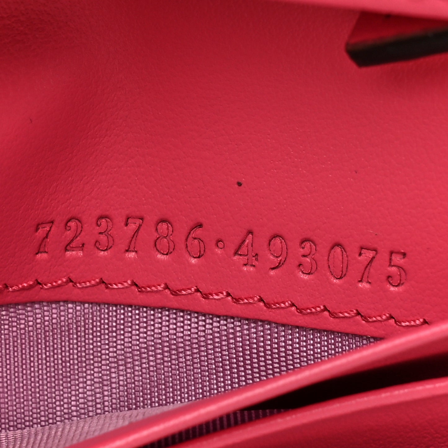Calfskin GG Matelasse Card Case Wallet Rhodamine Pink