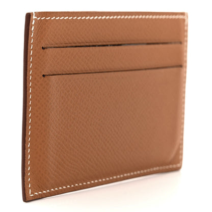 Hermes Epsom Citizen Twill Card Case Gold 3 of 7