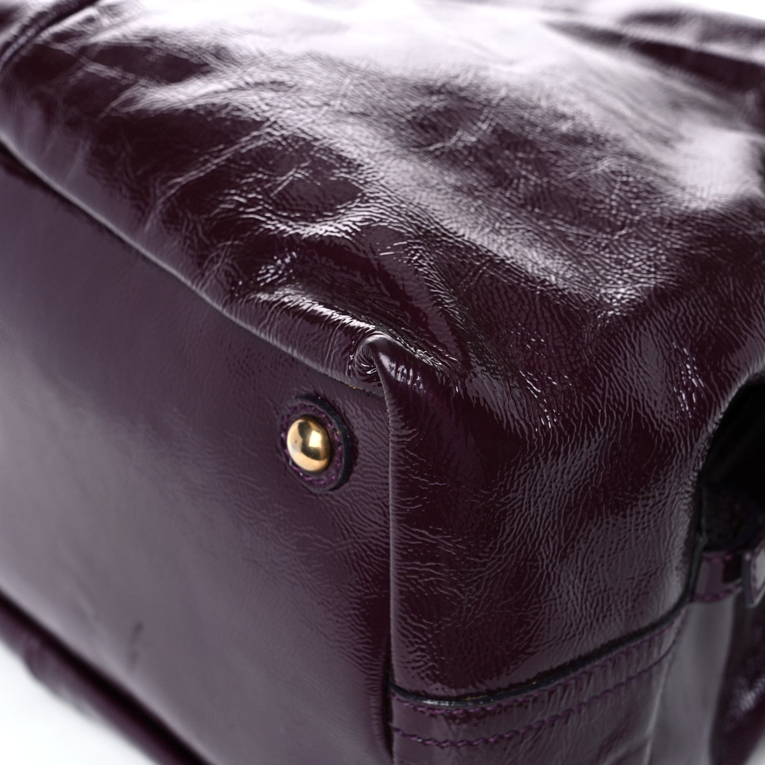 Saint Laurent Textured Patent Medium Easy Sac Purple 11 of 15