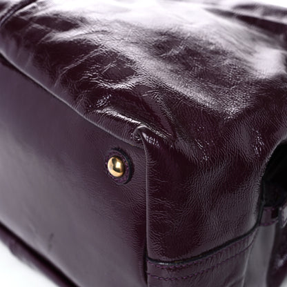 Saint Laurent Textured Patent Medium Easy Sac Purple 11 of 15