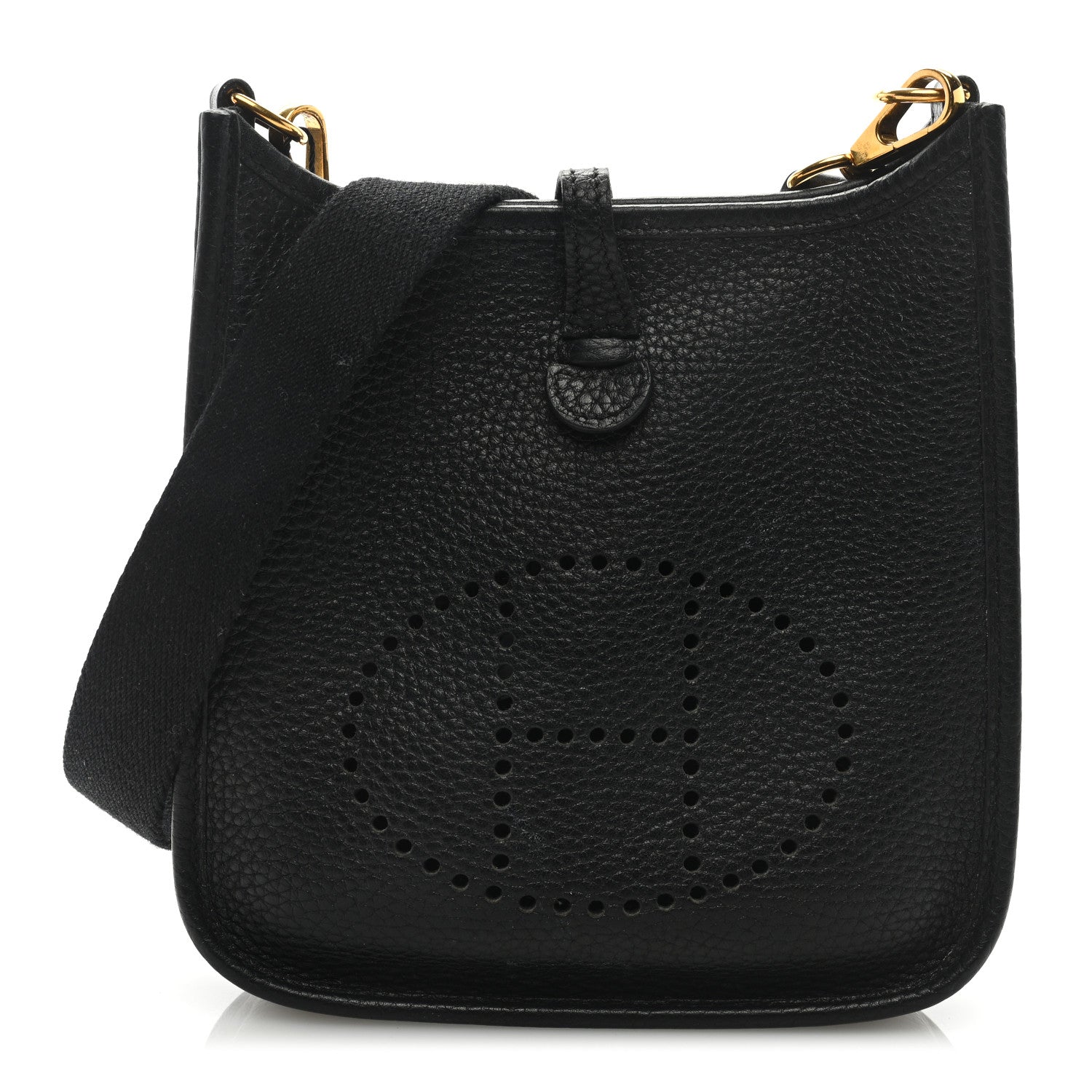 Hermes Taurillon Clemence Evelyne TPM Black 1 of 9